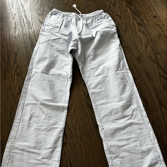 Brandy Melville Blue Striped Drawstring Pants - Picture 3 of 4